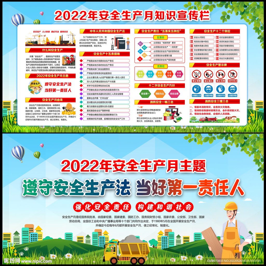 2022年安全生产月宣传展板