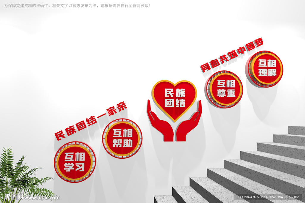 民族团结楼梯文化墙