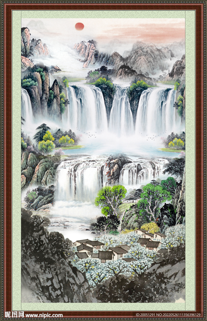 山水瀑布 