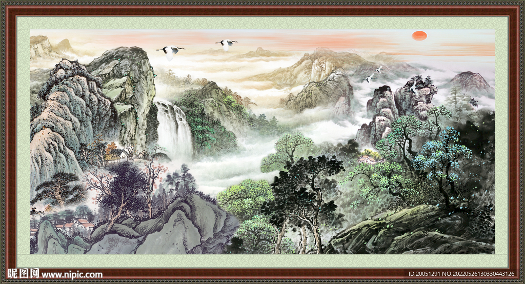 大厅山水画 