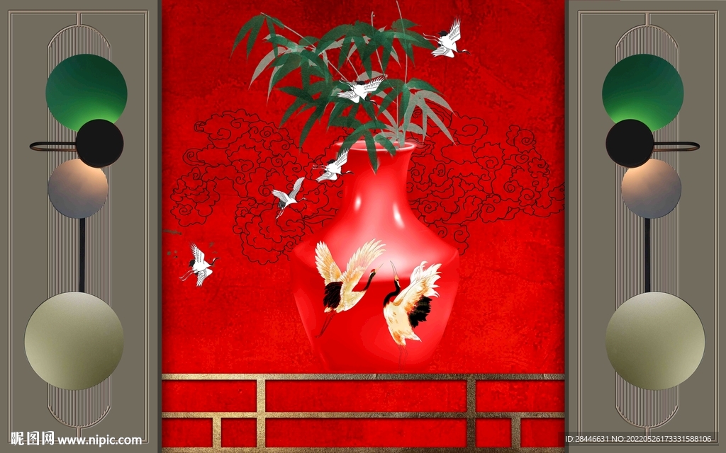 中式电视背景墙 