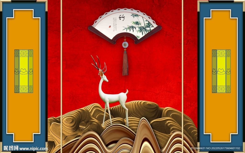 中式电视背景墙 