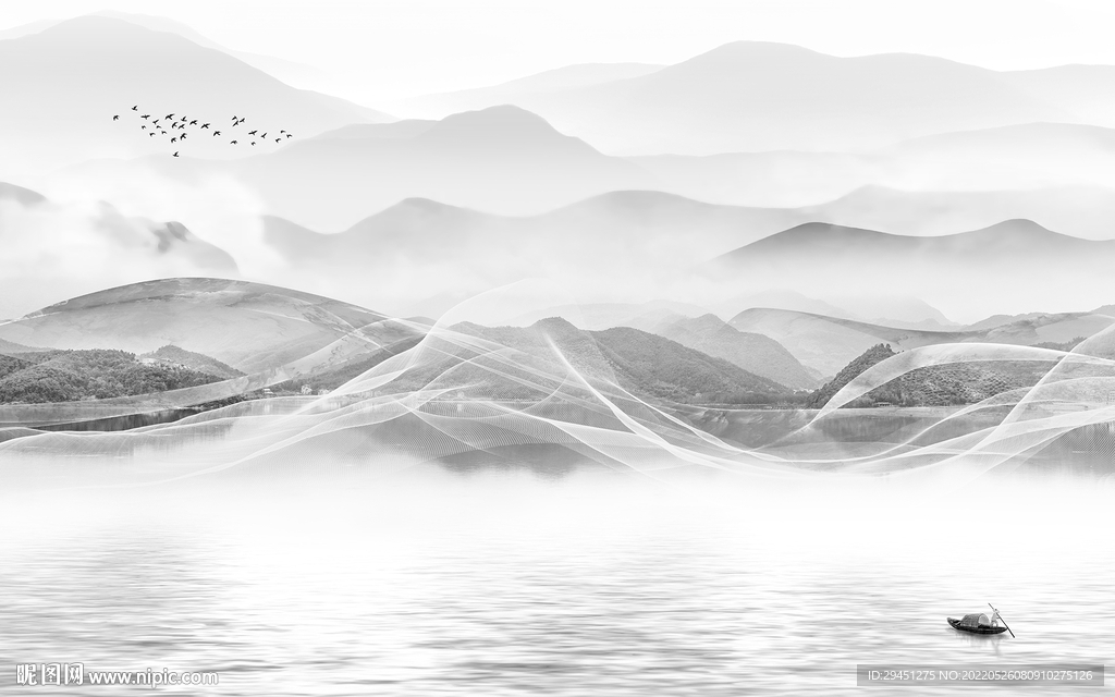 高档 极简灰色墙画 tif分层