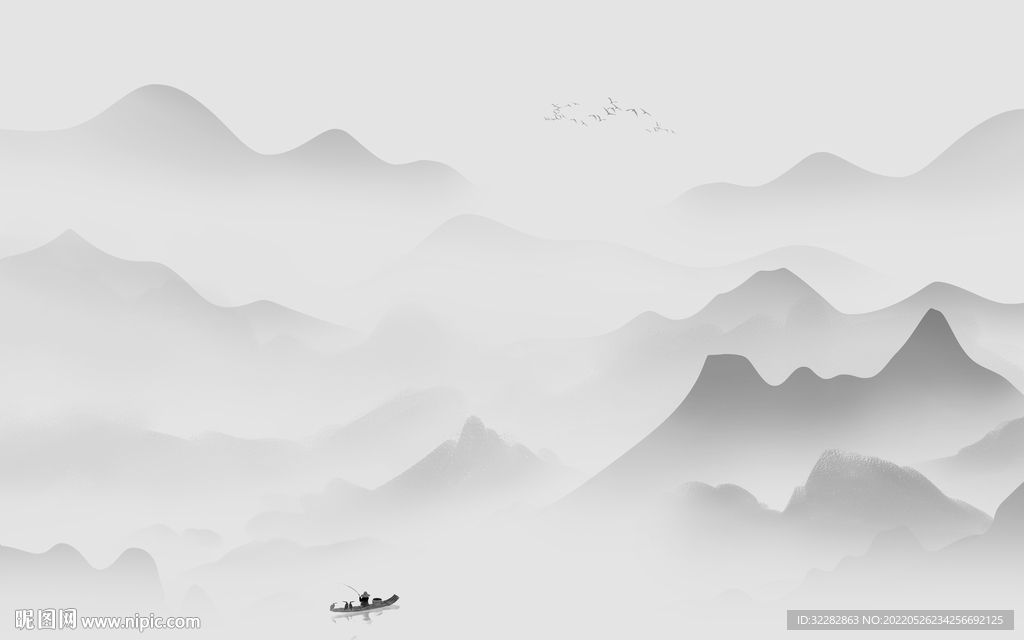 中国风现代新山水画 TIf分层