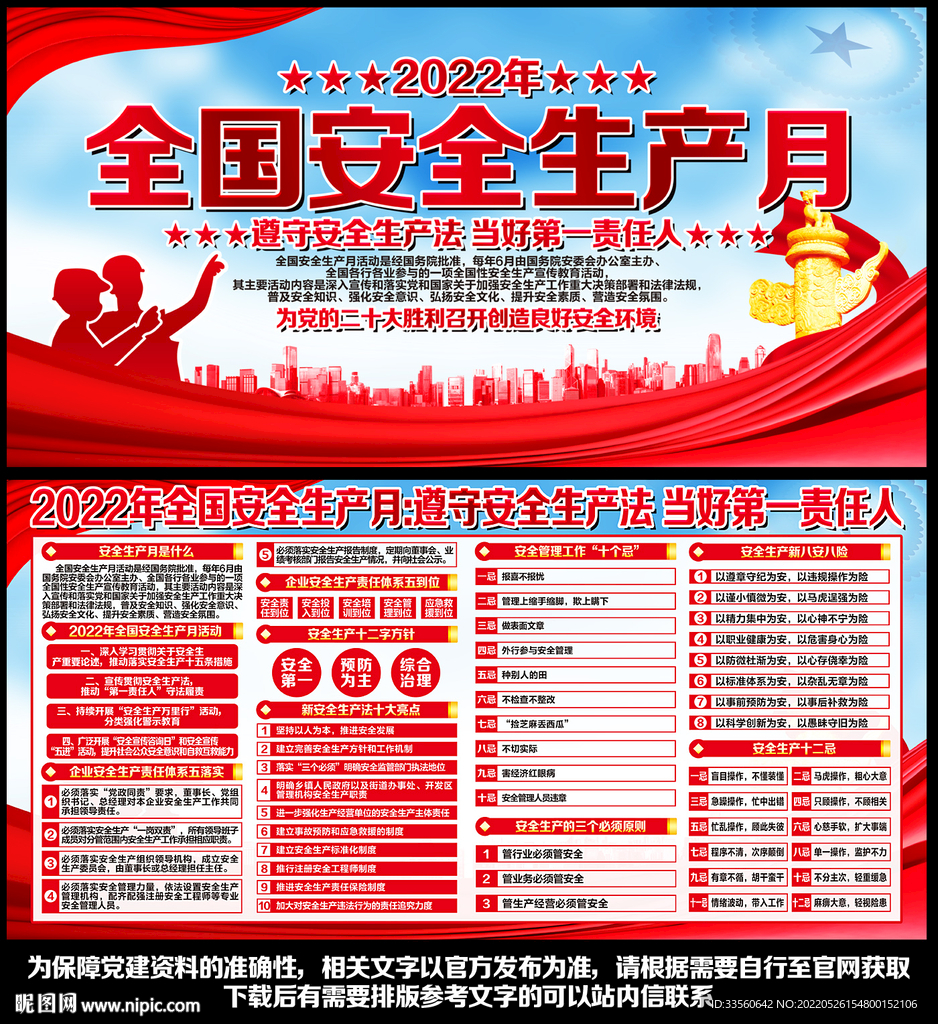 2022年安全生产月宣传展板