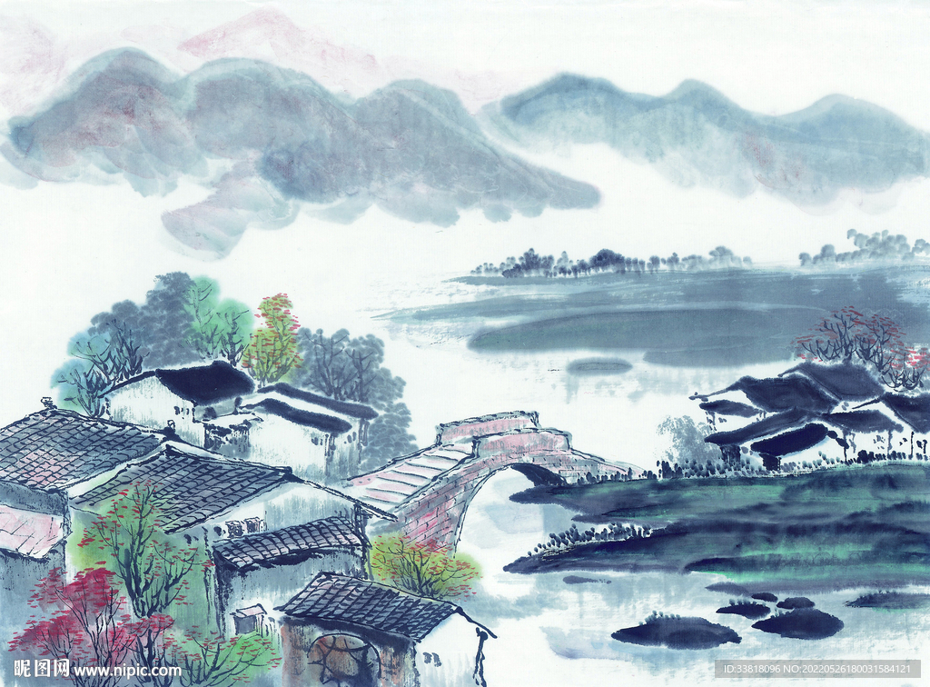 山水画壁纸 水墨画