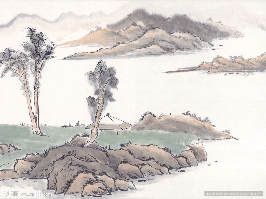 山水水墨画