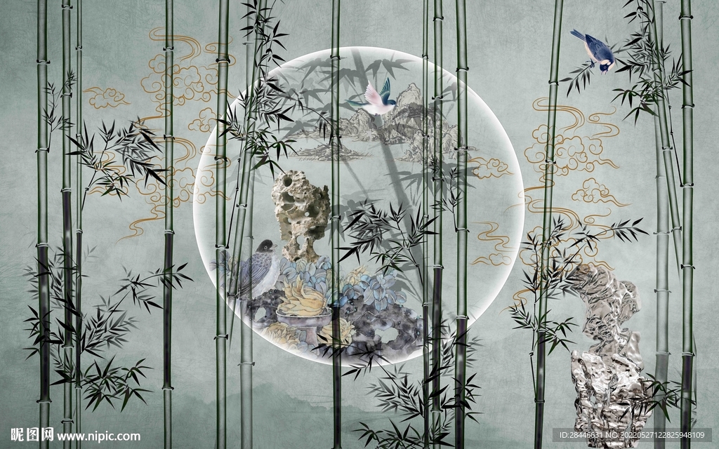 中式电视背景墙