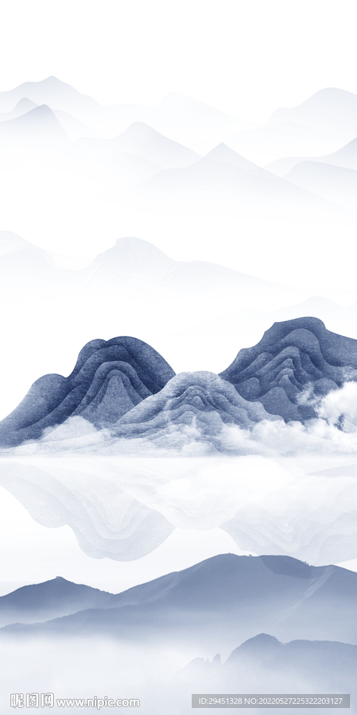 意境 高端玄关山水 TIF分层