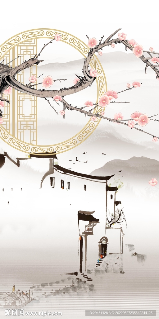 江南 新玄关画背景 TIf分层