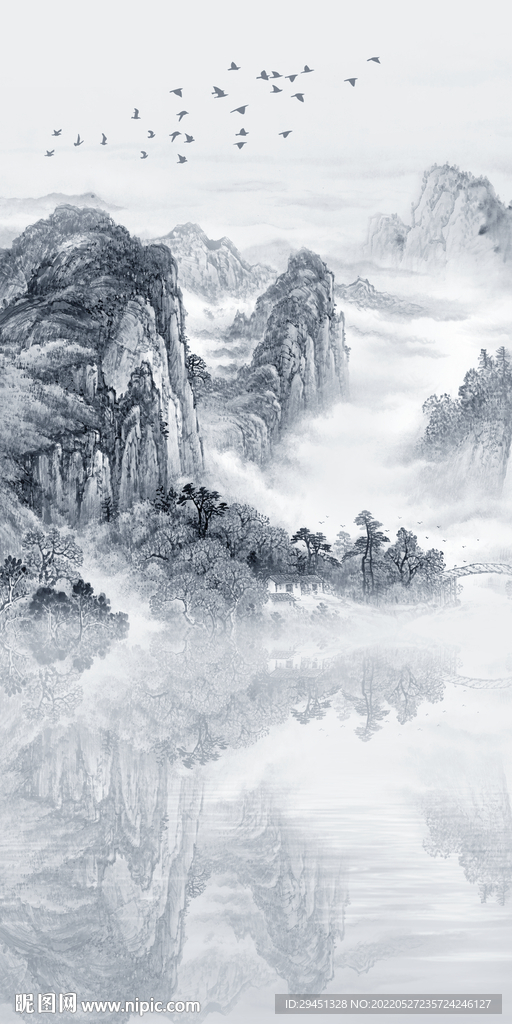 高端新玄关画背景 TIf分层