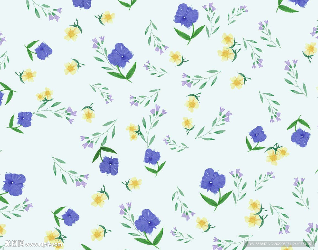 紫色碎花