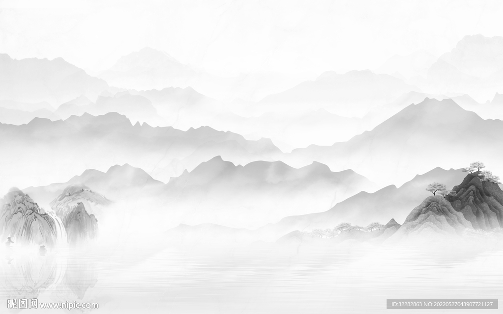 高档 现代新山水画 TIf分层