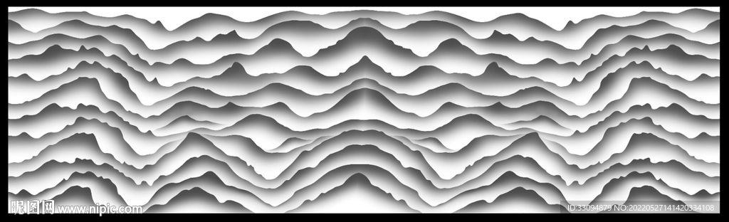 高清分层水墨山水超长打印图