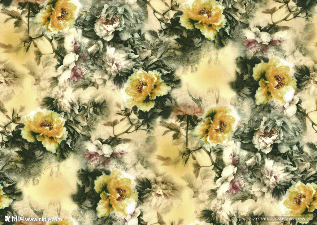 大牌数码印花 花朵