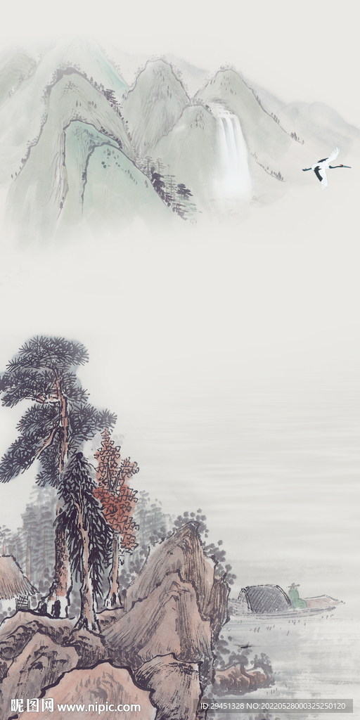 高清新玄关画背景 TIf分层
