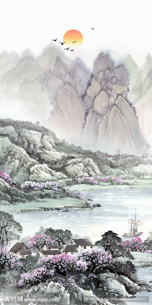 简约新玄关画背景 TIf分层