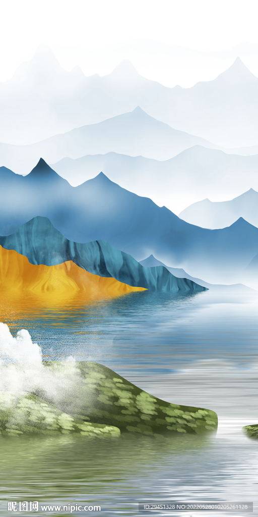 新上架山水最新玄关 TIf分层