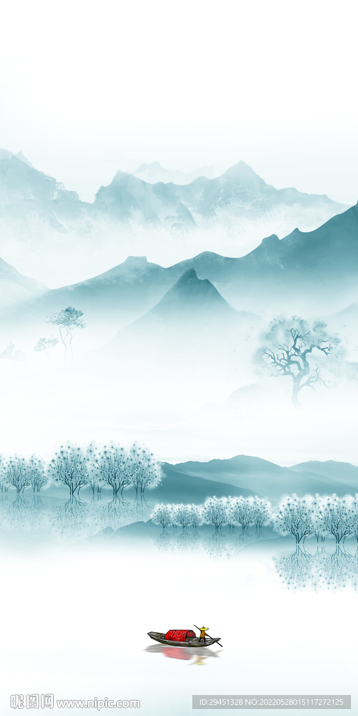 最新中式画山水 TiF分层