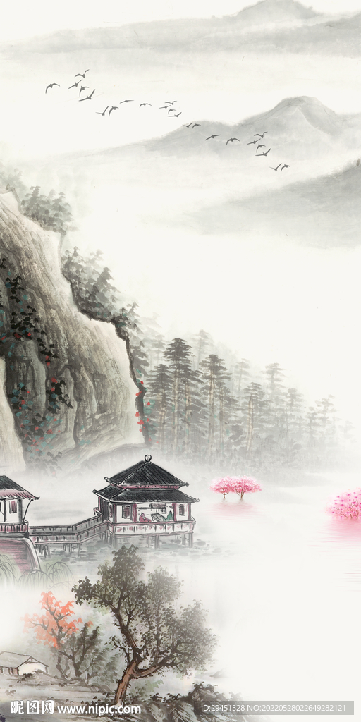 高档 玄关最新山水 Tif分层