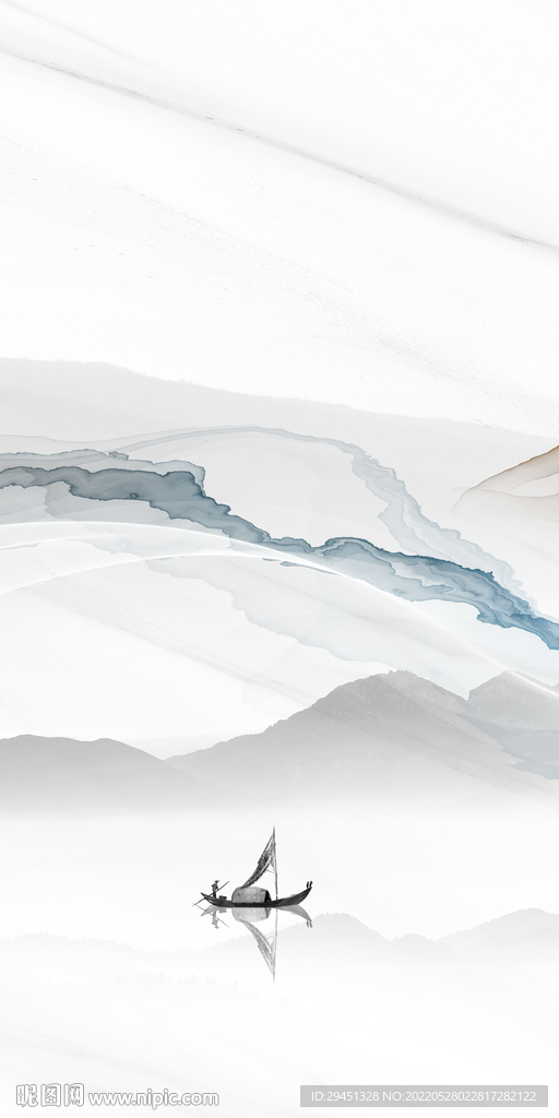 中式玄关最新山水 Tif分层