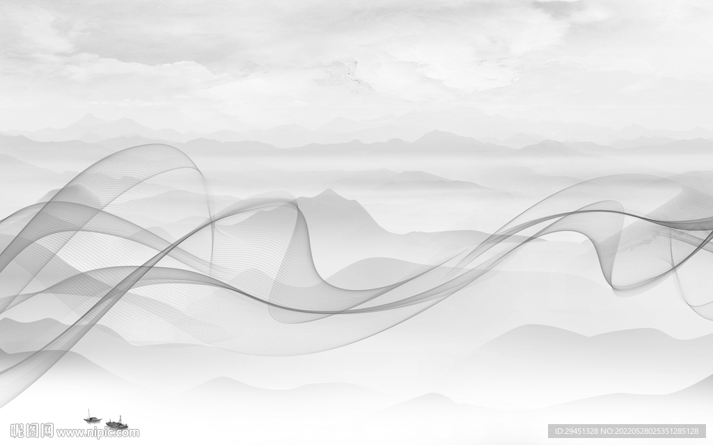 客厅山水最新框画 TiF分层