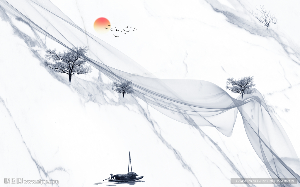 爆款意境新款山水 Tif分层