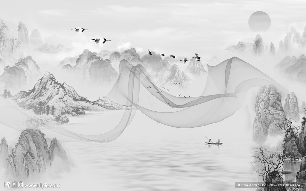 高端新款意境山水 TiF分层