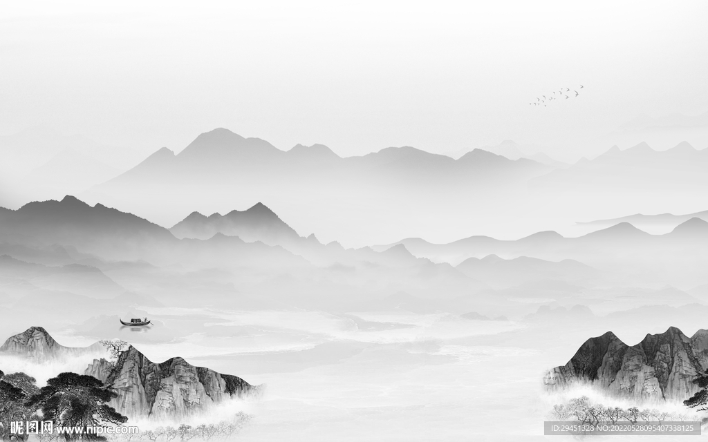 新上架山水新中式画 TiF分层