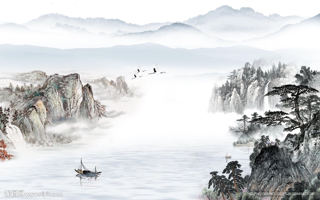 高清 意境新款山水 Tif分层