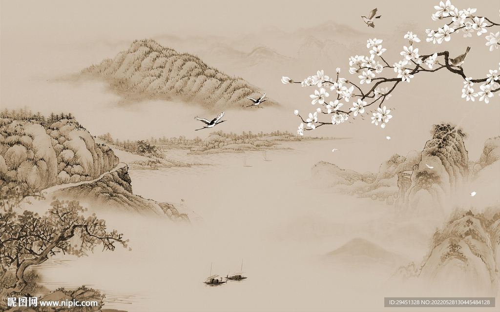 新高档山水画 Tif分层