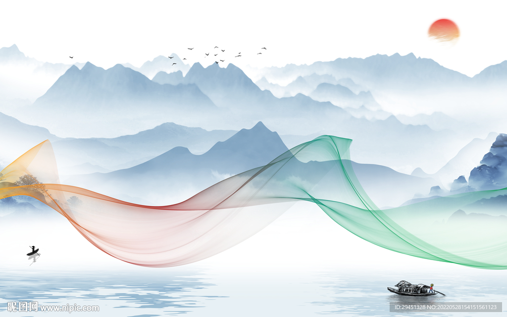 新上架装饰山水新画 TiF分层