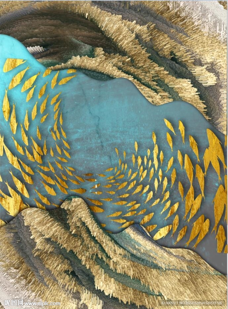 装饰画 金鱼