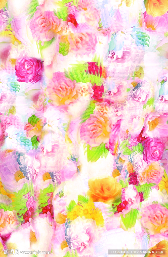 大牌手绘花 乱花