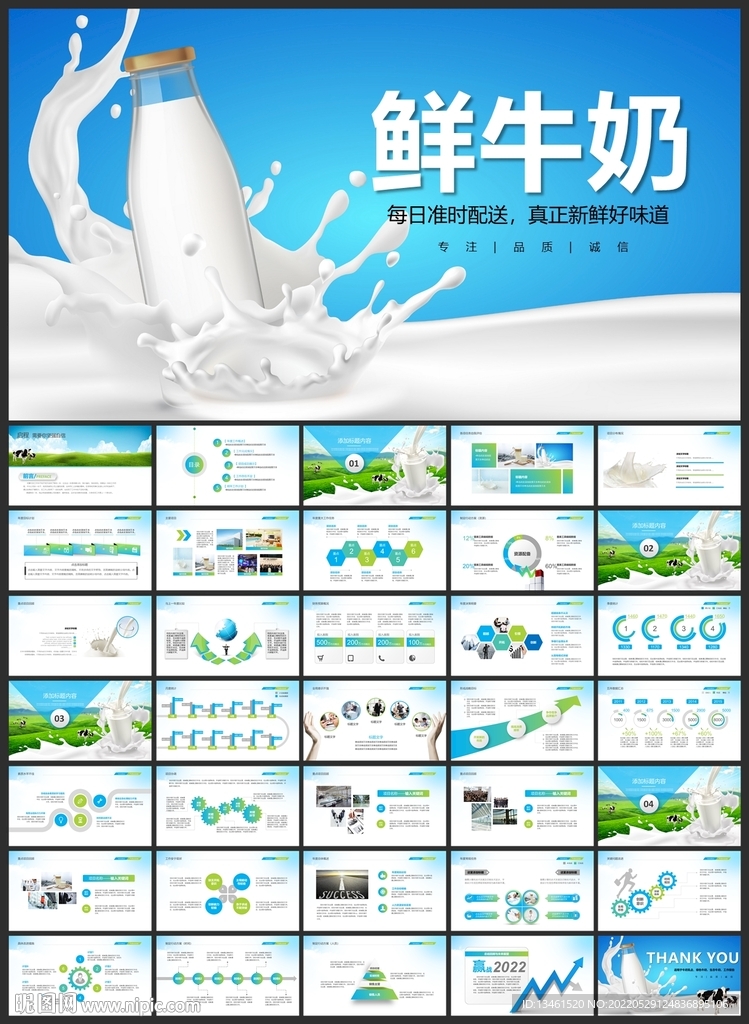 牛奶公司PPT牛奶乳制品PPT