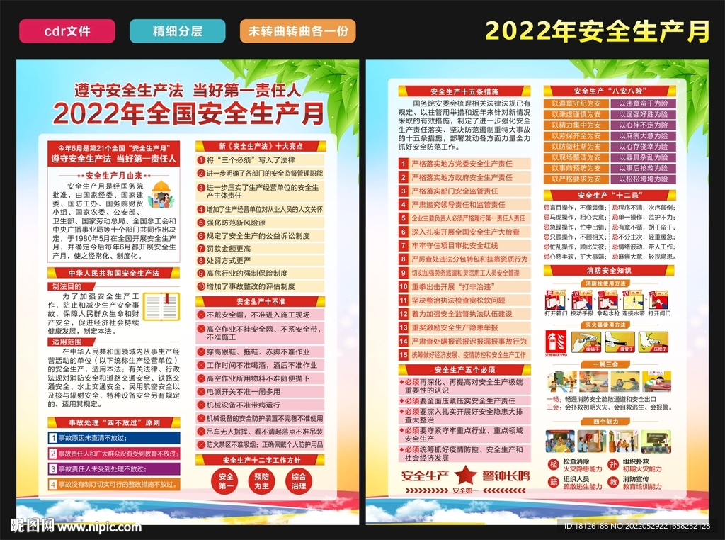 2022全国安全生产月宣传单