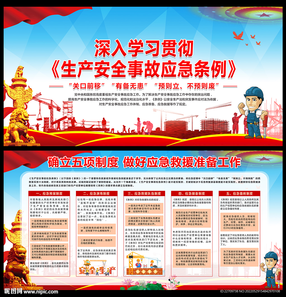 生产安全事故应急条例展板