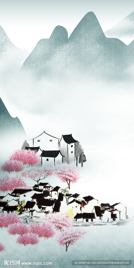 江南新山水玄关画 TiF分层