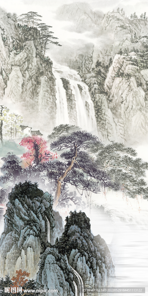 新款新山水玄关画 TiF分层