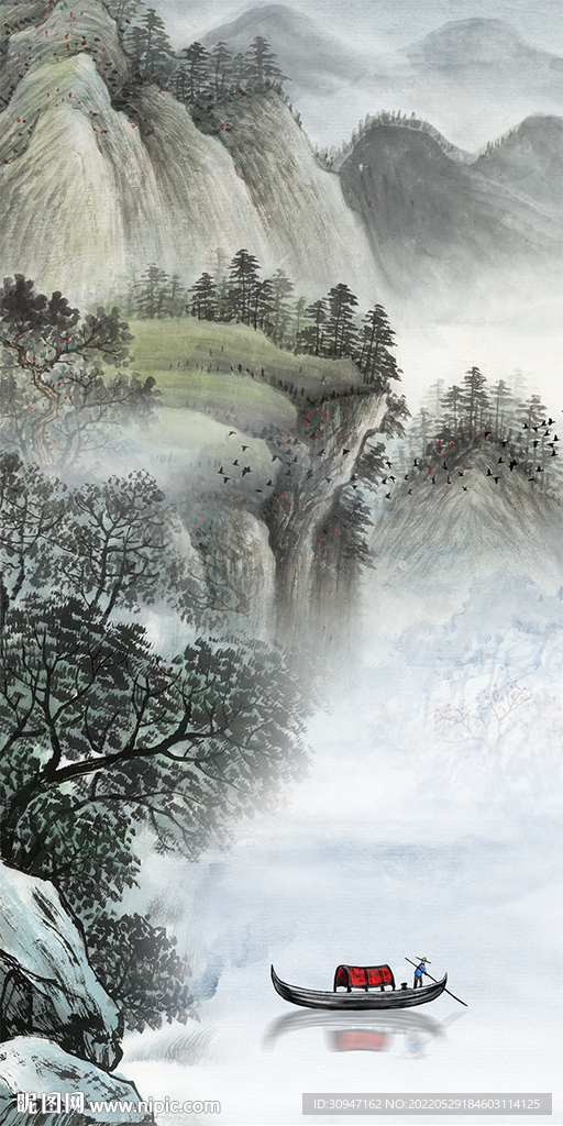 背景墙新玄关无框画 TiF分层