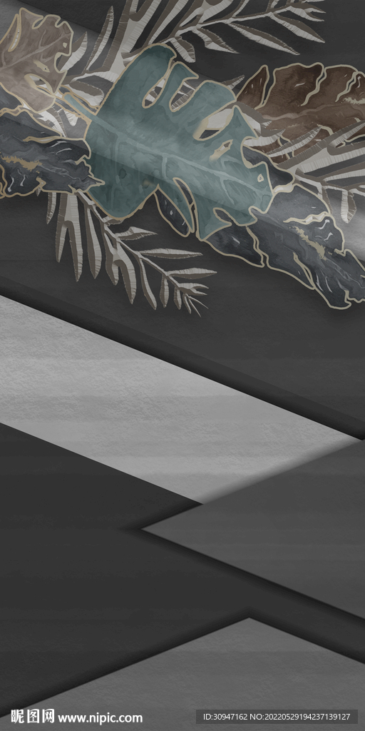 高清 几何新晶瓷画 TIf分层