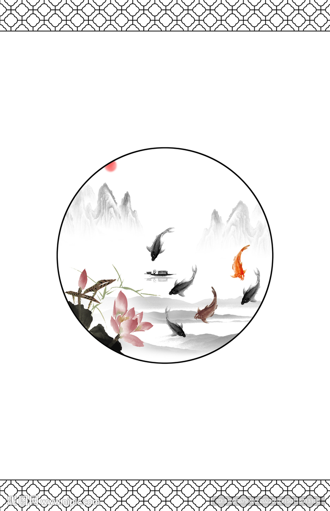 高清分层透明底推拉门打印图