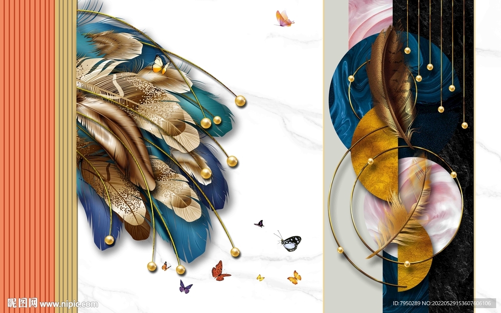 现代简约背景墙装饰画