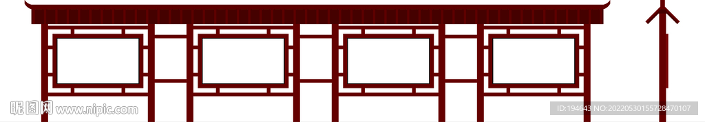 中式仿古户外宣传栏文化长廊