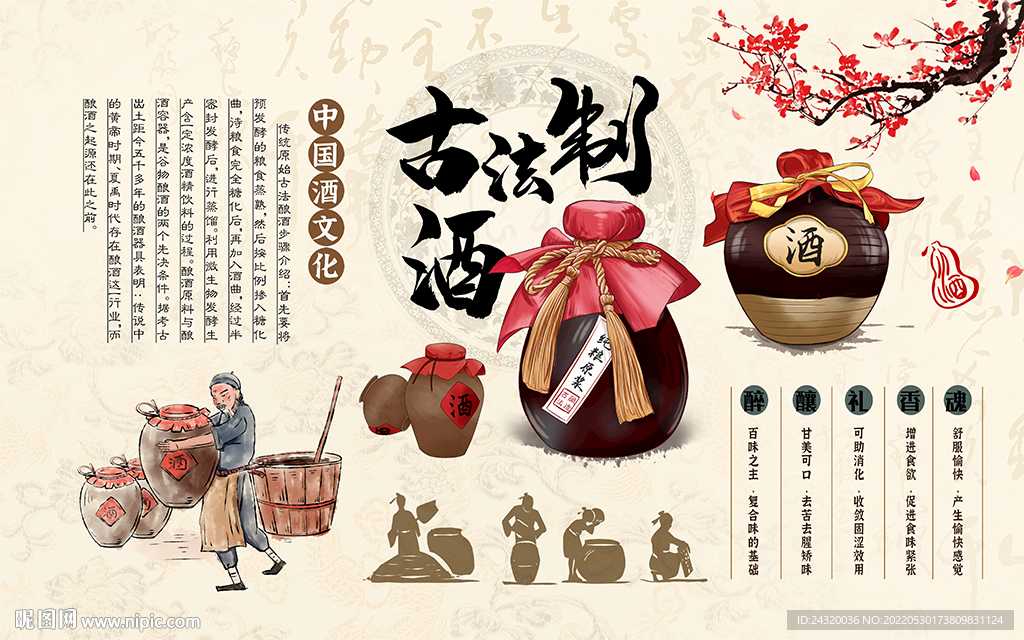 酒文化背景设计