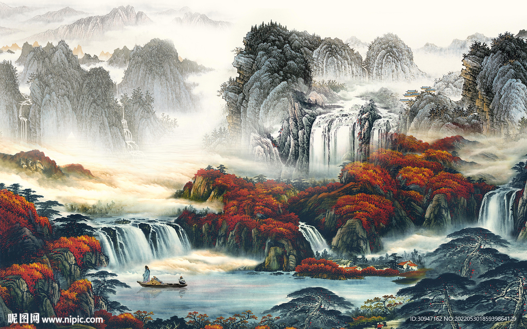 爆款风景最新山水 TIf分层