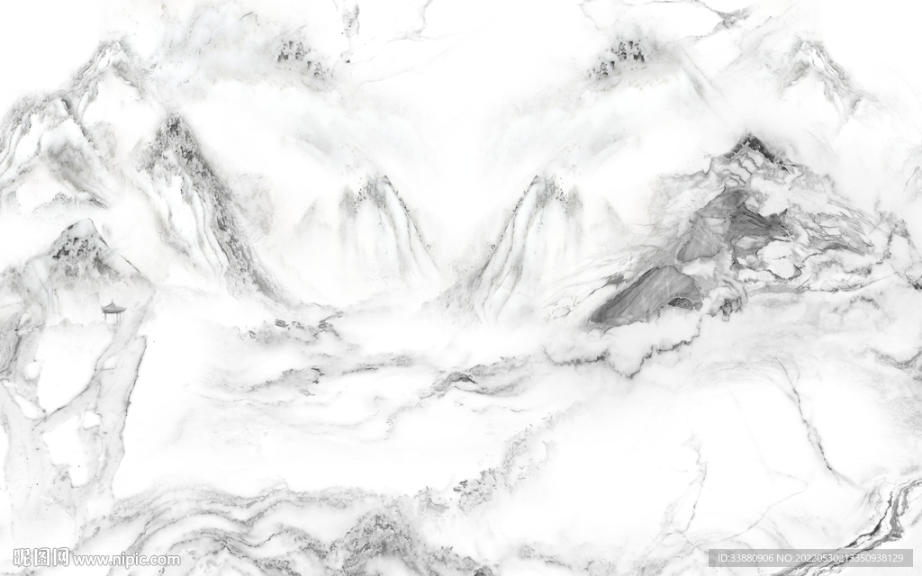 简约高端背景墙画 Tif分层