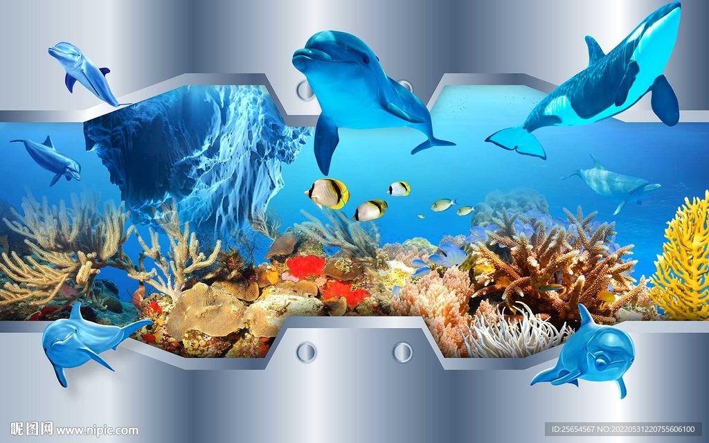 海底世界水族馆背景墙