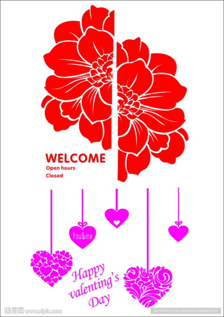 手绘花朵矢量图