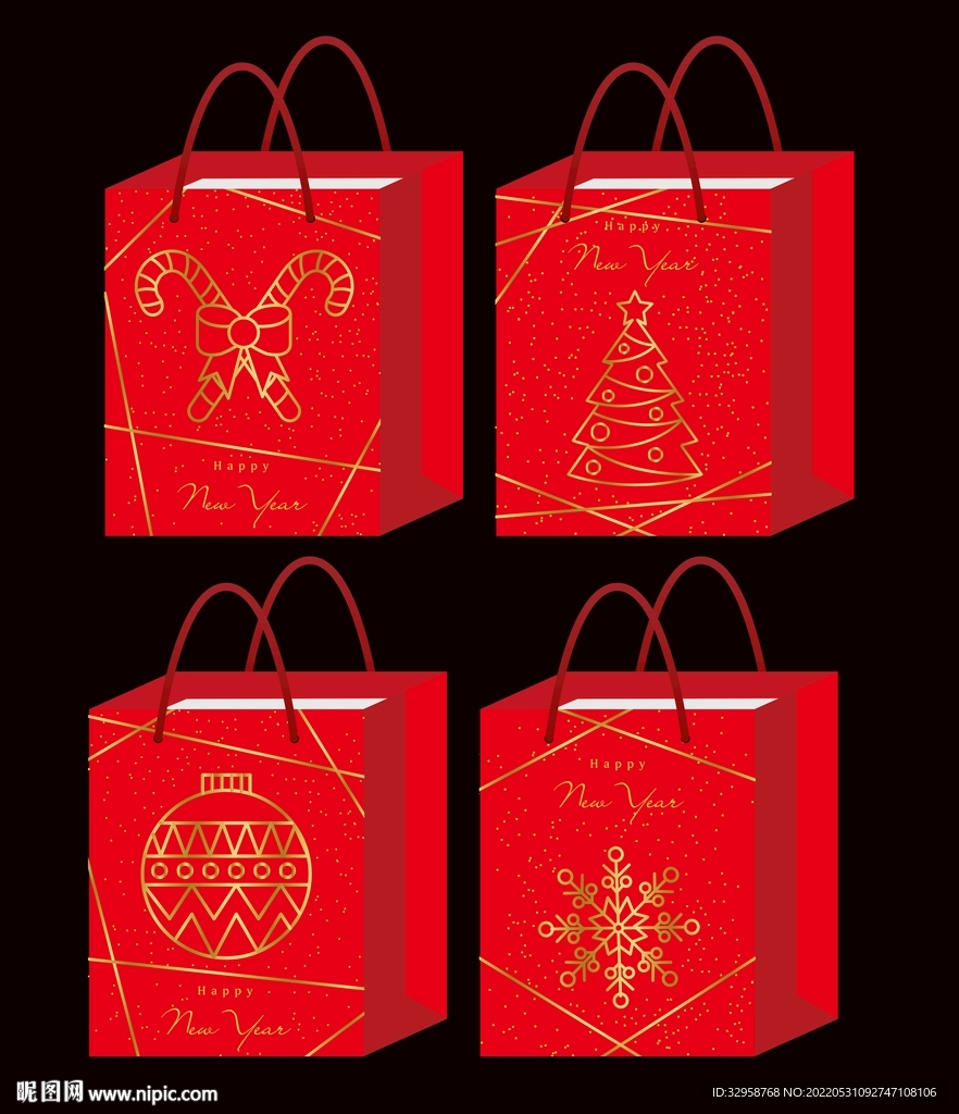 红色圣诞袋